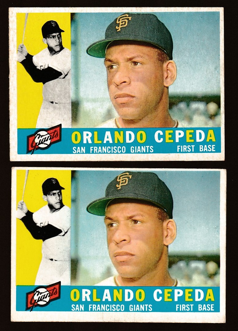 1960 Topps #450 Orlando Cepeda [#] (Giants) Baseball cards value