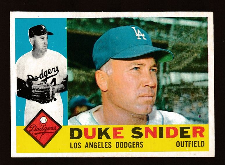 1960 Topps #493 Duke Snider (Dodgers) Baseball cards value