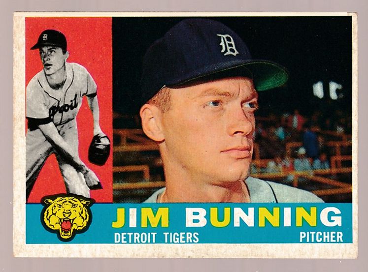 1960 Topps #502 Jim Bunning [#] (Tigers) Baseball cards value