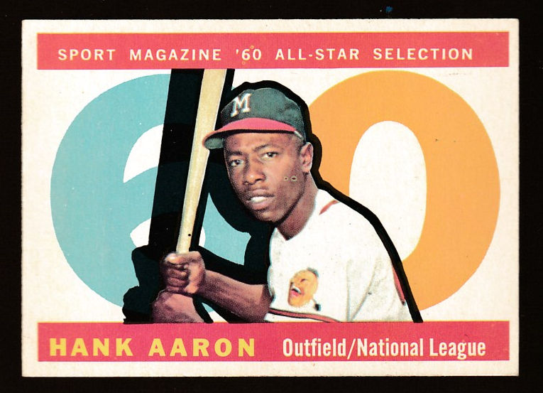 1960 Topps #566 Hank Aaron All-Star SCARCE HIGH NUMBER [#j] (Braves) Baseball cards value