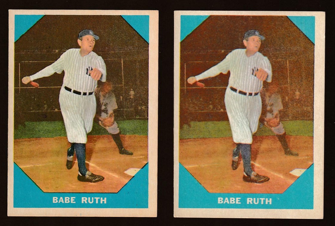 1960 Fleer #  3 Babe Ruth [#l] (Yankees) Baseball cards value