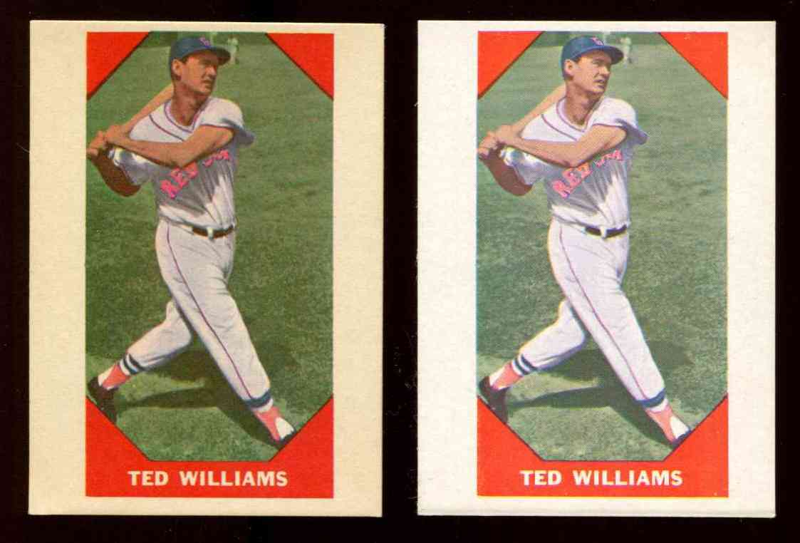 1960 Fleer # 72 Ted Williams [#] (Red Sox) Baseball cards value