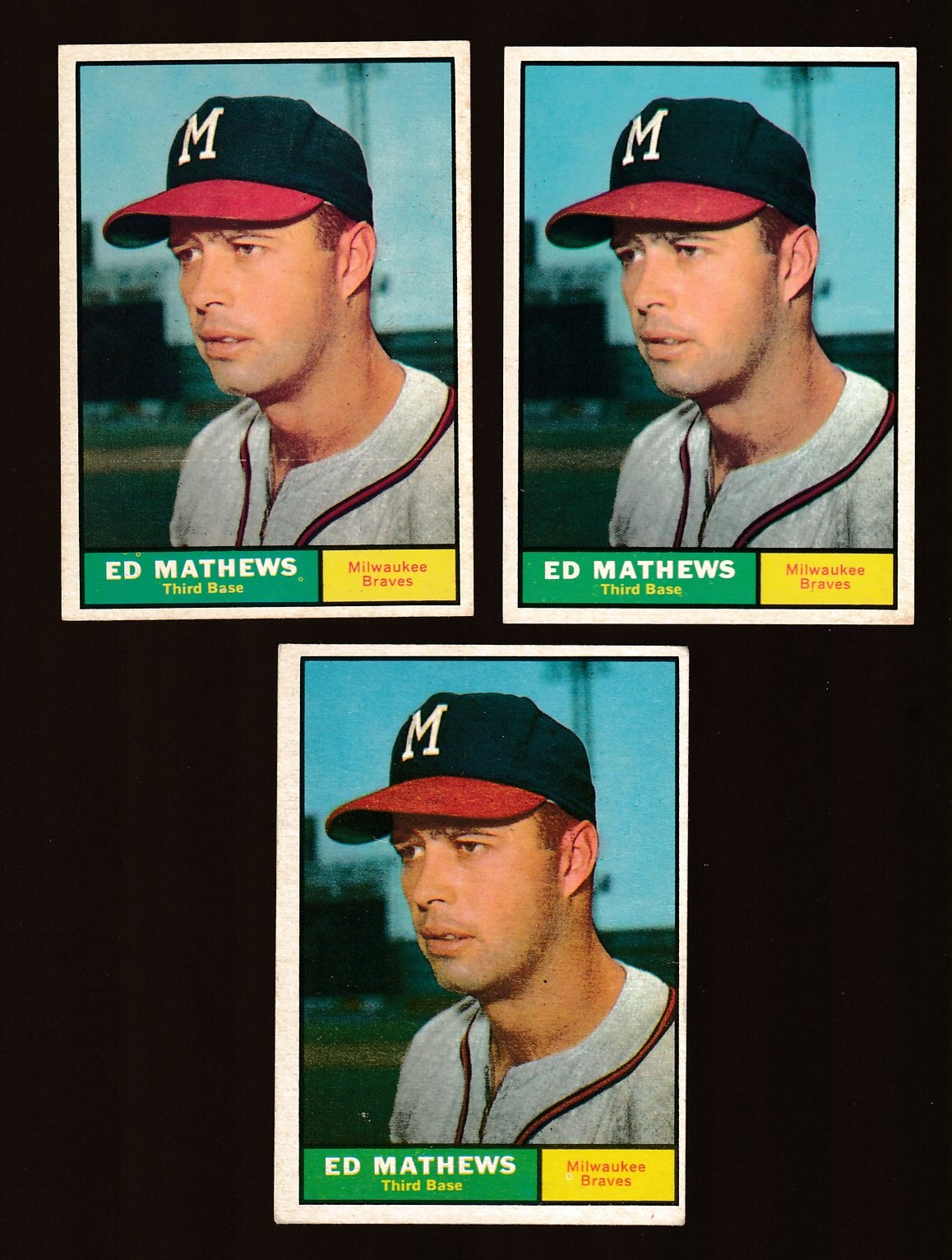 1961 Topps #120 Eddie Mathews [#] (Braves) Baseball cards value