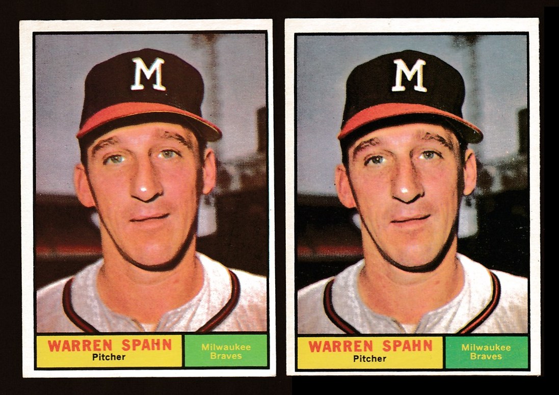 1961 Topps #200 Warren Spahn [#] (Braves) Baseball cards value