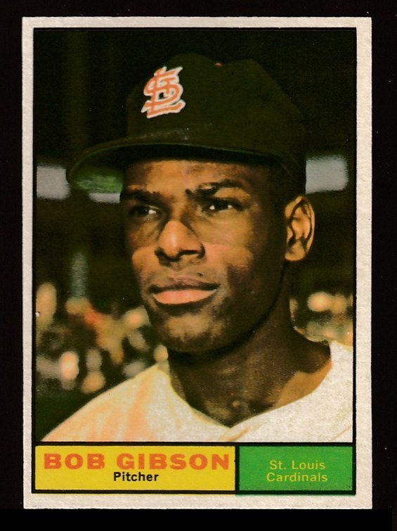 1961 Topps #211 Bob Gibson [#] (Cardinals) Baseball cards value