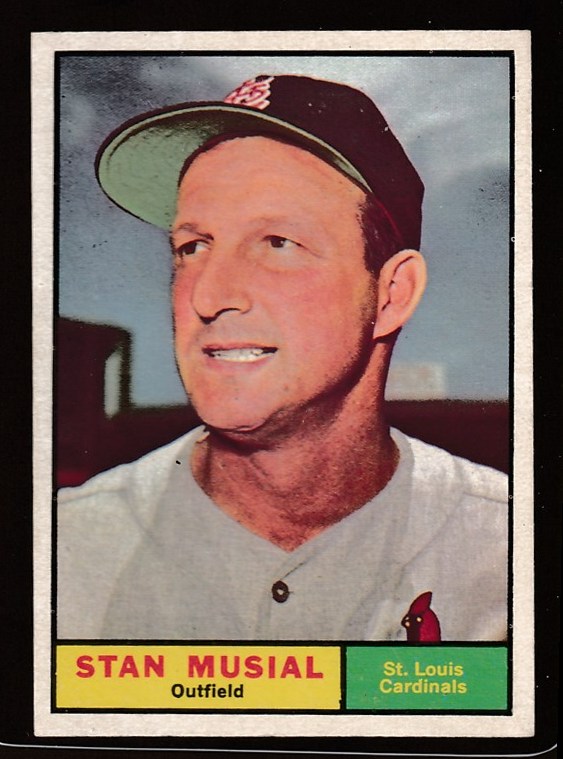 1961 Topps #290 Stan Musial [#] (Cardinals) Baseball cards value
