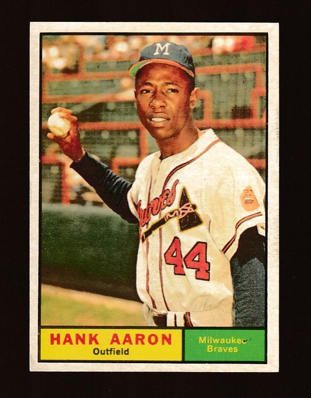 1961 Topps #415 Hank Aaron (Braves) Baseball cards value