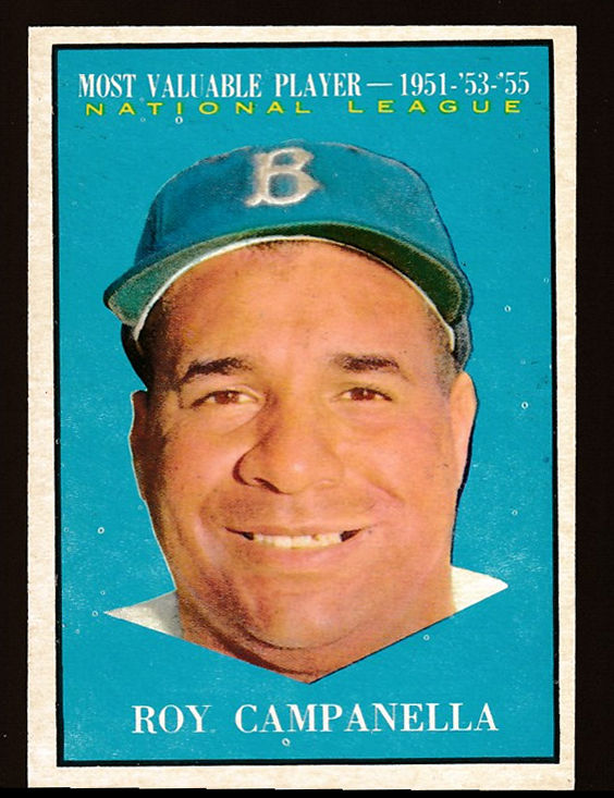 1961 Topps #480 Roy Campanella MVP (Dodgers) Baseball cards value