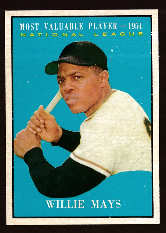 1961 Topps #482 Willie Mays MVP (Giants) Baseball cards value