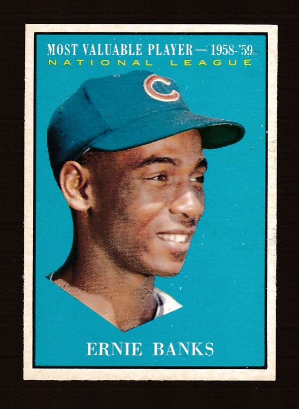 1961 Topps #485 Ernie Banks MVP (Cubs) Baseball cards value