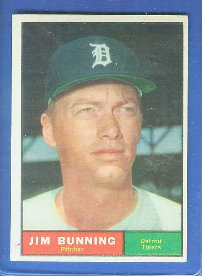1961 Topps #490 Jim Bunning [#] (Tigers) Baseball cards value