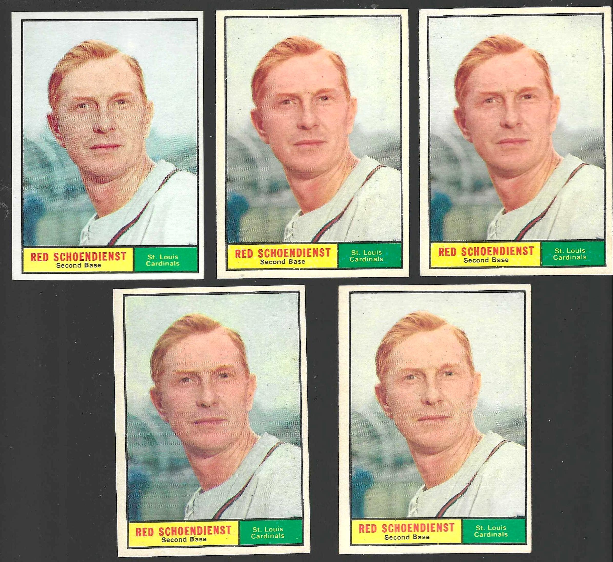 1961 Topps #505 Red Schoendienst (Cardinals,HOF) Baseball cards value