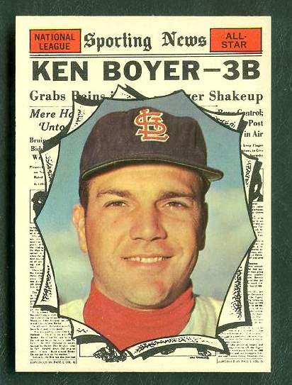 1961 Topps #573 Ken Boyer All-Star SCARCE HIGH # [#] (Cardinals) Baseball cards value