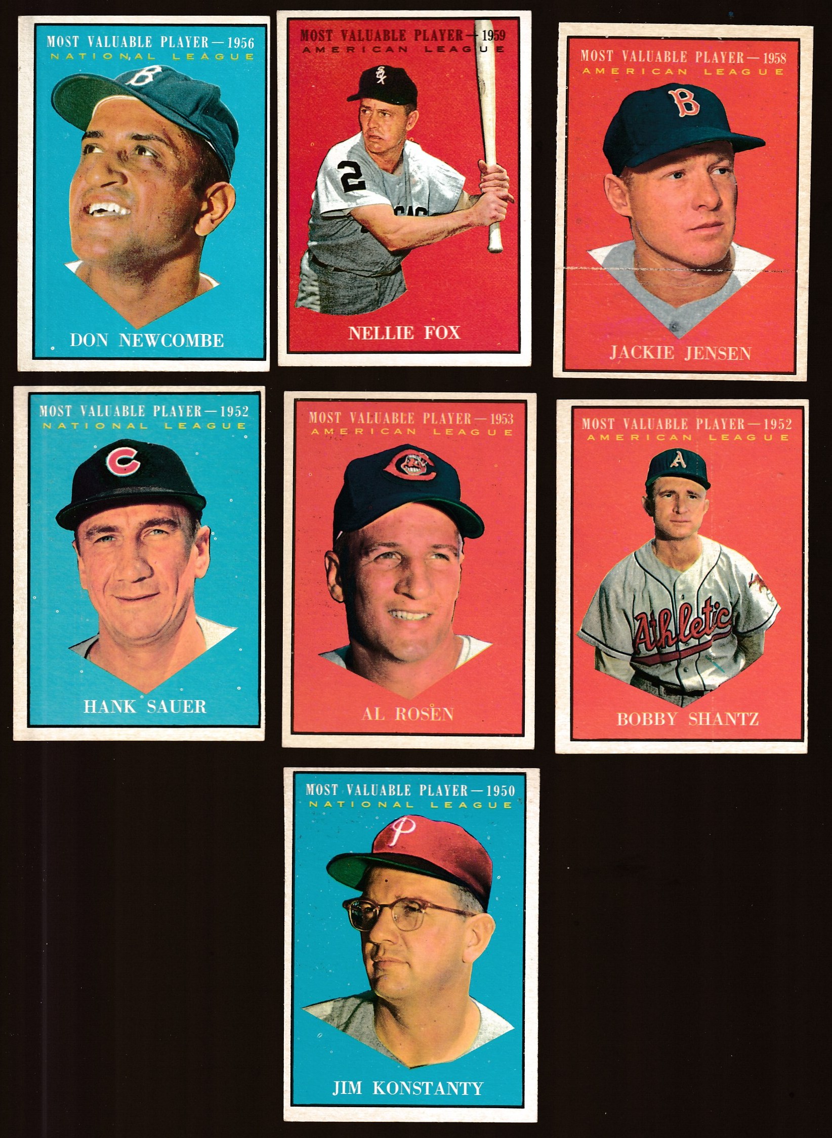 1961 Topps  - MVP's - Lot of (7) Different MVP cards Baseball cards value