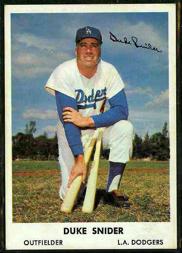 1961 Bell Brand Dodgers # 4 Duke Snider Baseball cards value