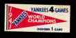 1961 Fleer World Champion Pennant Decals - 1941 NY YANKEES vs Dodgers