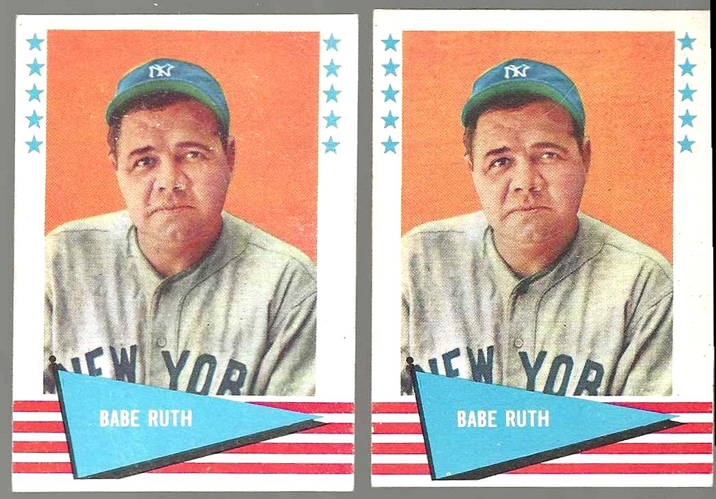 1961 Fleer # 75 Babe Ruth [#] (Yankees) Baseball cards value