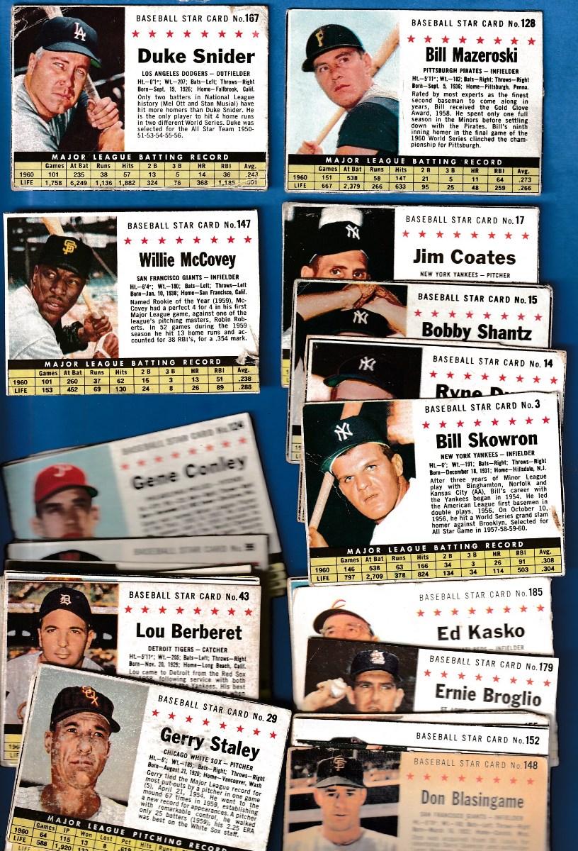  1961 Post  - Lot of (39) different with Willie McCovey,Duke Snider... Baseball cards value