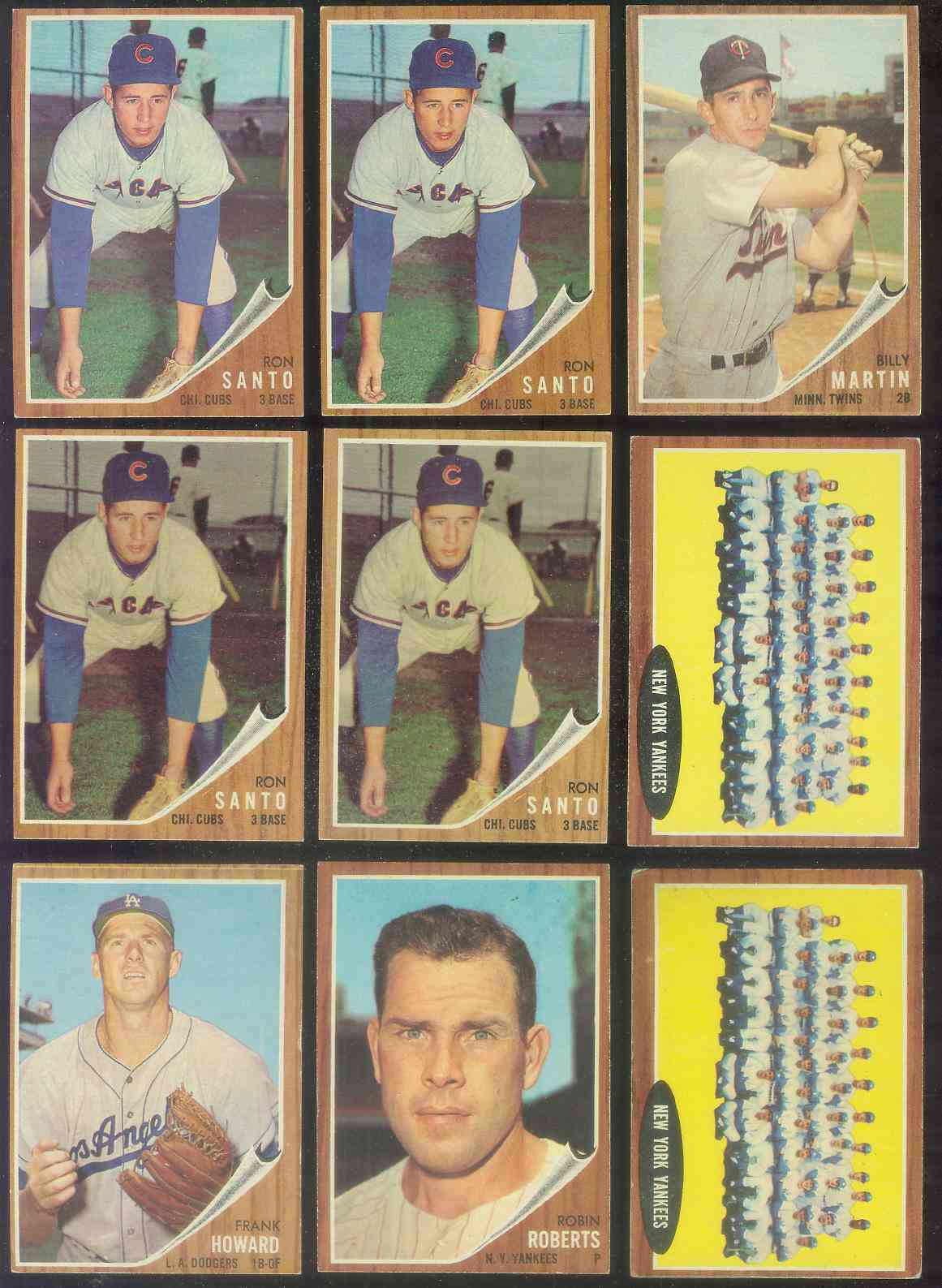 1962 Topps #170 Ron Santo [#] [VAR:Green Tint] (Cubs) Baseball cards value