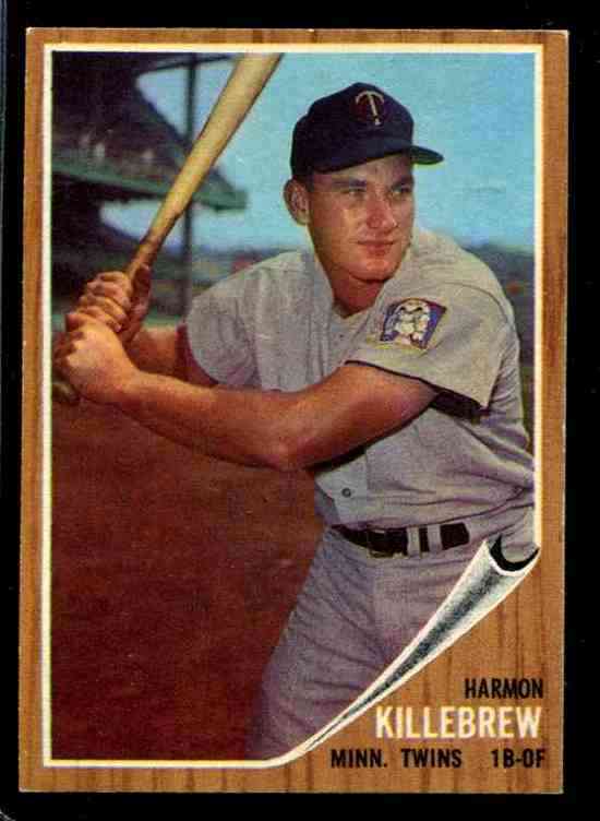 1962 Topps # 70 Harmon Killebrew [#] (Twins) Baseball cards value