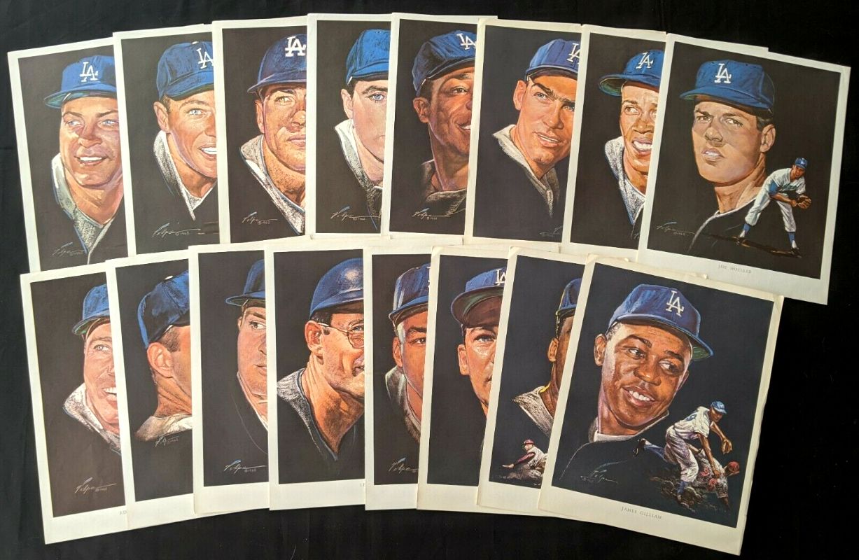  1962 Union Oil  L.A. Dodgers - Starter Set/Lot of (9) different Baseball cards value