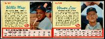 1962 Post Cereal  - WILLIE MAYS & Vern Law 2-CARD PANEL