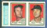 MICKEY MANTLE - 1962 Topps Stamps w/Dick Stuart COMPLETE 2-STAMP PANEL