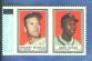 MICKEY MANTLE - 1962 Topps Stamps w/Hank Aaron COMPLETE 2-STAMP PANEL