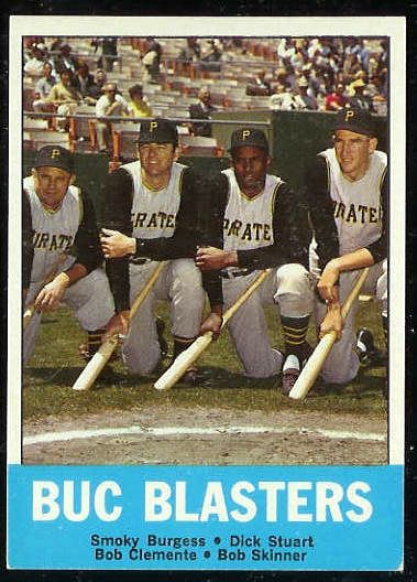 1963 Topps # 18 ROBERTO CLEMENTE 'Buc Blasters' [#] (Pirates) Baseball cards value