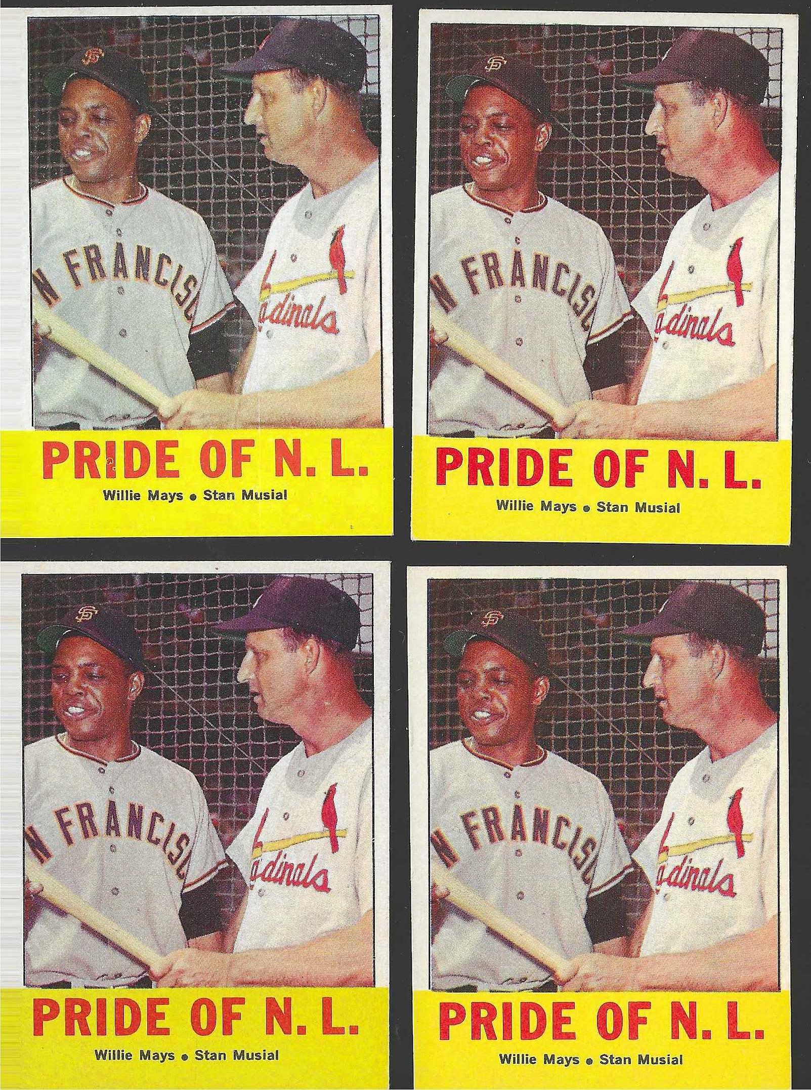 1963 Topps #138 'Pride of NL' (Willie Mays,Stan Musial) [#] Baseball cards value