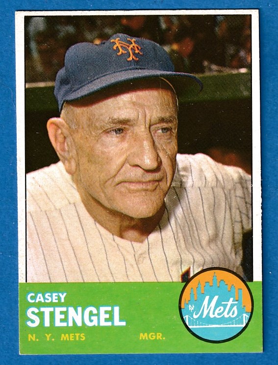 1963 Topps #233 Casey Stengel MGR [#] (Mets) Baseball cards value