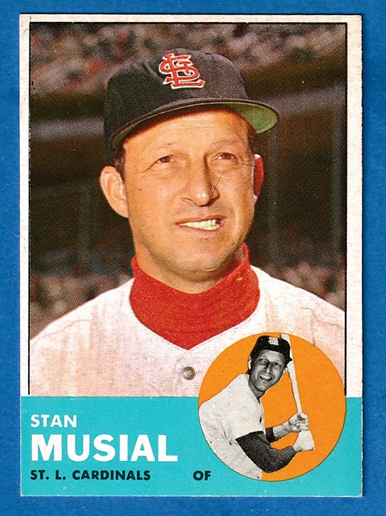 1963 Topps #250 Stan Musial [#] (Cardinals) Baseball cards value