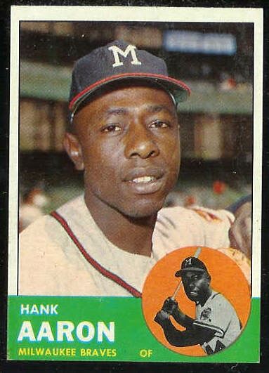 1963 Topps #390 Hank Aaron [#] (Braves) Baseball cards value