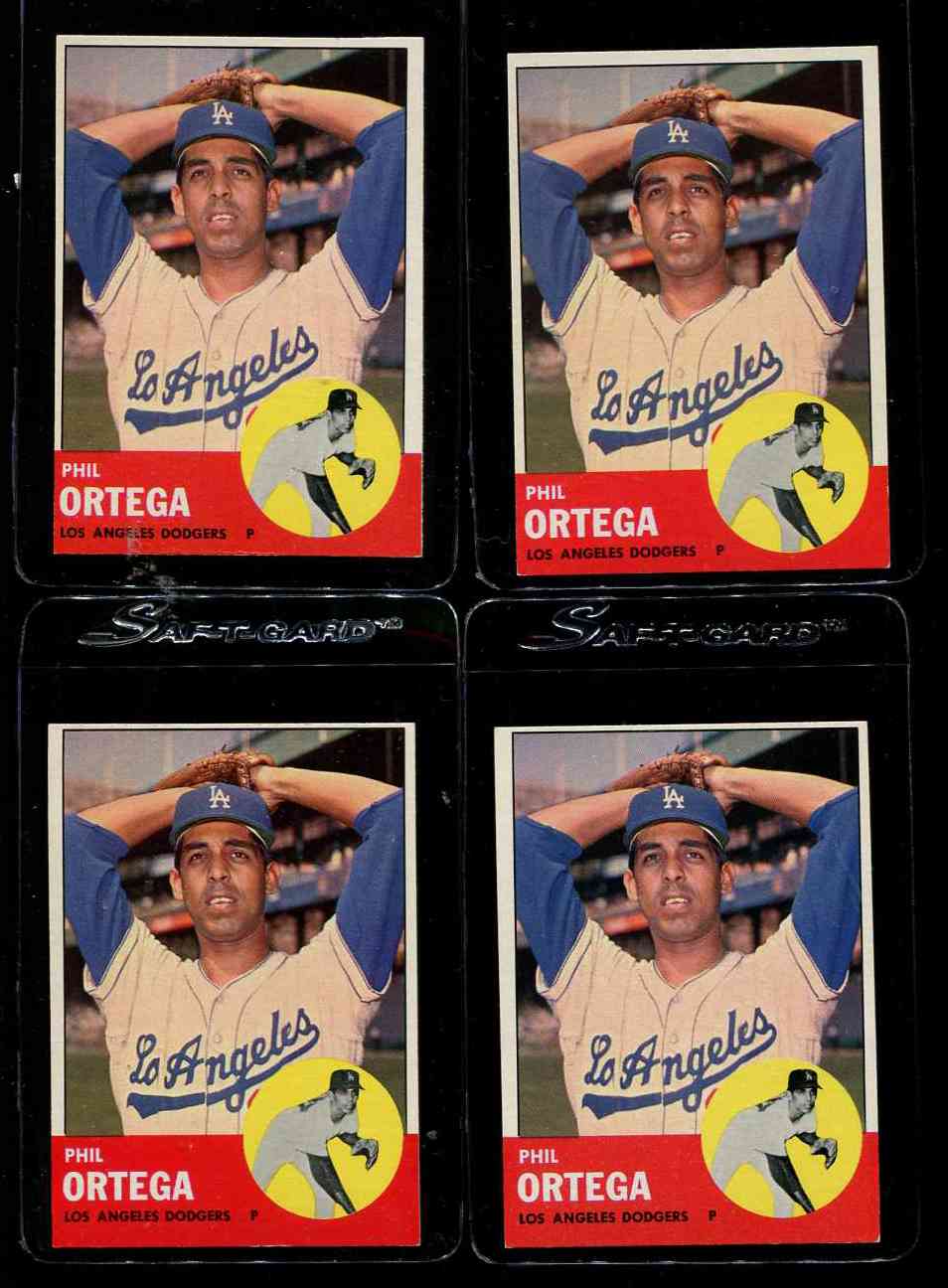 1963 Topps #467 Phil Ortega SCARCEST MID SERIES (Dodgers) Baseball cards value