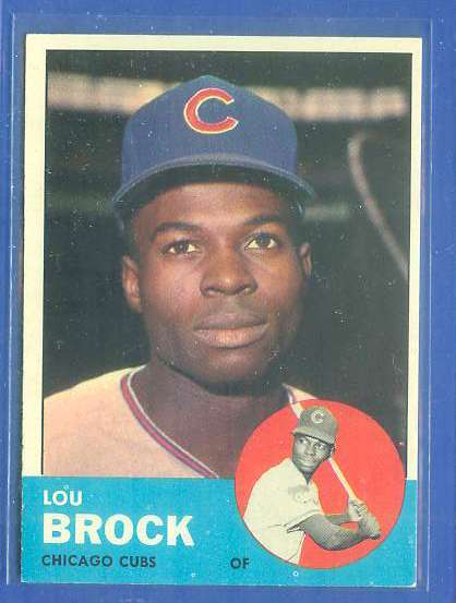 1963 Topps #472 Lou Brock SCARCEST MID SERIES (Cubs) Baseball cards value