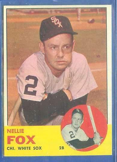 1963 Topps #525 Nellie Fox SCARCE HIGH SERIES (White Sox) Baseball cards value