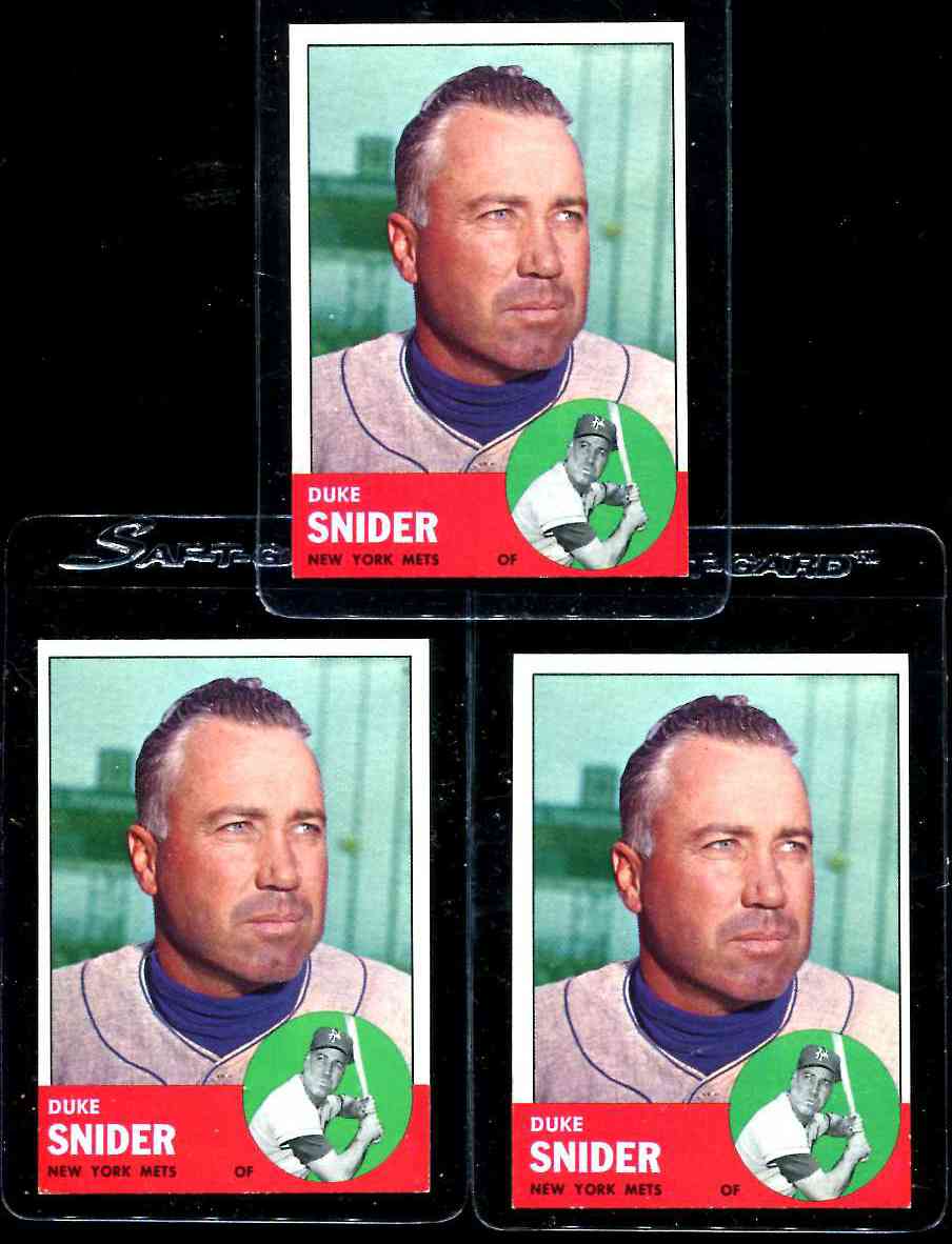 1963 Topps #550 Duke Snider SCARCE HIGH SERIES [#] (Mets) Baseball cards value