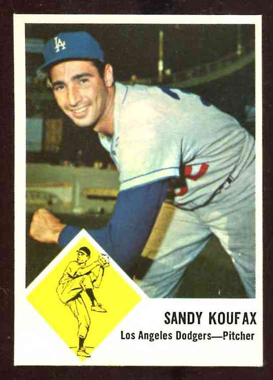 1963 Fleer #42 Sandy Koufax [#] (Dodgers) Baseball cards value