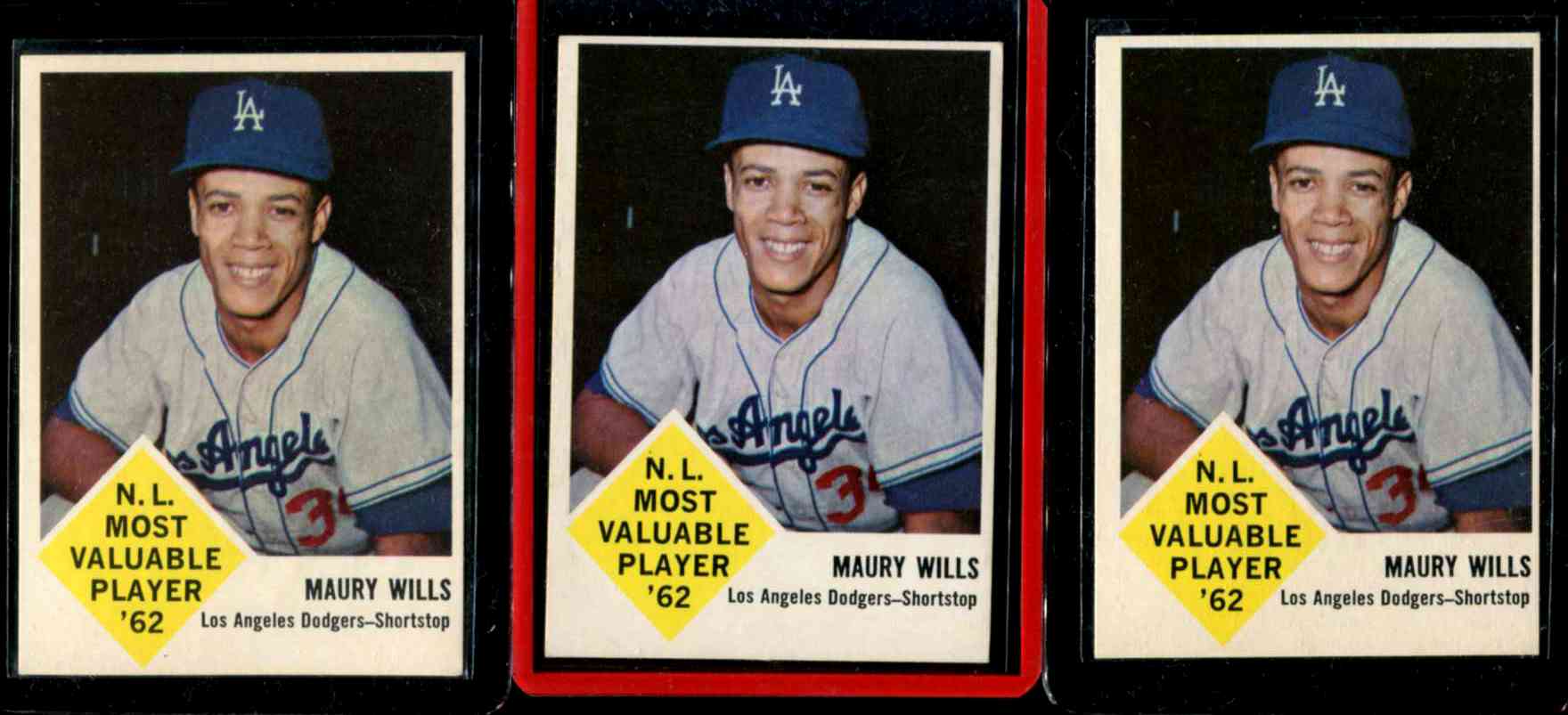 1963 Fleer #43 Maury Wills ROOKIE [#a] (Dodgers) Baseball cards value