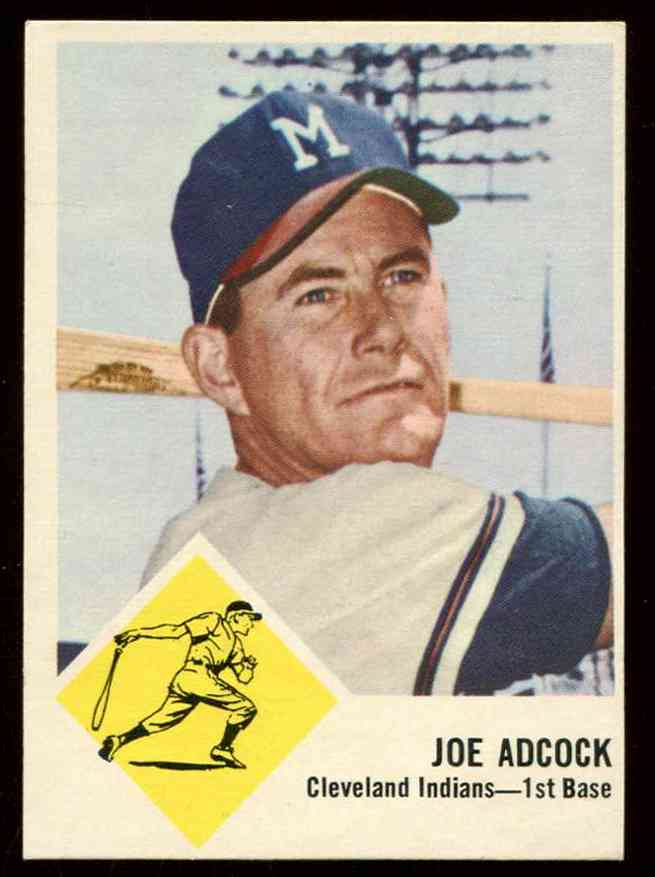 1963 Fleer #46 Joe Adcock SCARCE SHORT PRINT [#b] (Indians) Baseball cards value