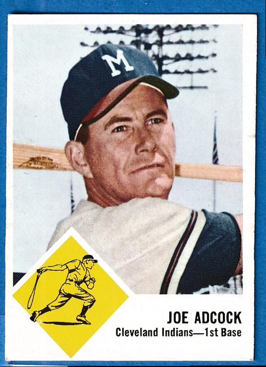 1963 Fleer #46 Joe Adcock SCARCE SHORT PRINT (Indians) Baseball cards value