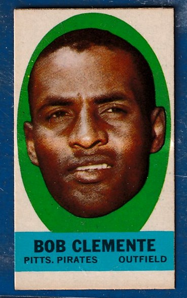 1963 Topps Peel-Offs 'Blank-Back' - Roberto Clemente (Pirates) Baseball cards value