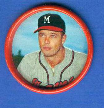 1963 Salada Coins # 28 Eddie Mathews (Braves) Baseball cards value
