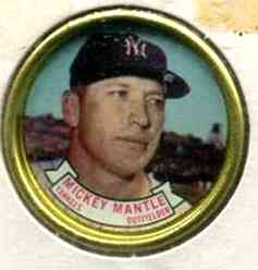 1964 Topps Coins #120 Mickey Mantle [#asc] (Yankees) Baseball cards value