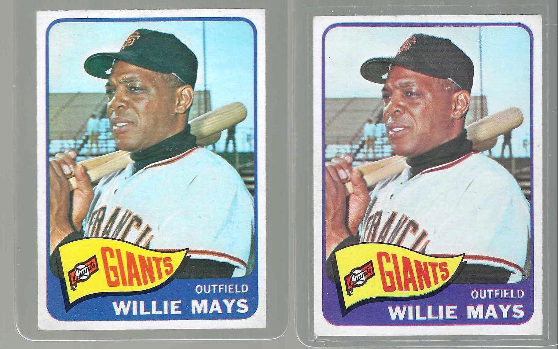 1965 Topps #250 Willie Mays [#] (Giants) Baseball cards value
