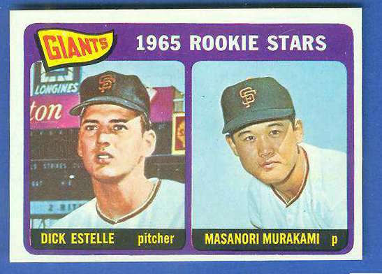 1965 Topps #282 Giants Rookies (with Masanori Murakami, Dick Estelle) Baseball cards value
