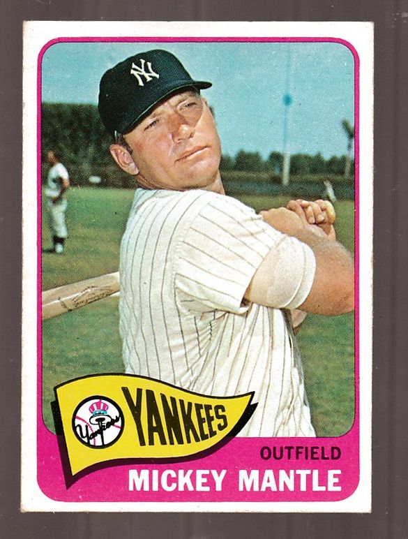 1965 Topps #350 Mickey Mantle [#] (Yankees) Baseball cards value