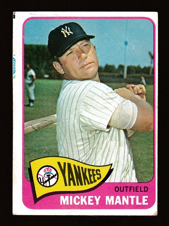 1965 Topps #350 Mickey Mantle (Yankees) Baseball cards value