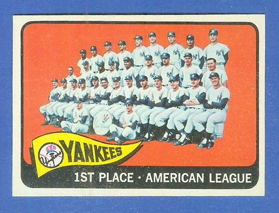 1965 Topps #513 Yankees TEAM card Baseball cards value
