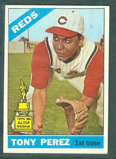 1966 Topps # 72 Tony Perez [#] (Reds) Baseball cards value